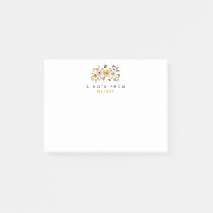 Aquarell-Blumen & Bienen Personalisiert Post-it Klebezettel
