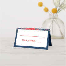 Aquarell Blumen Blau Denim und Rote Rose Hochzeit