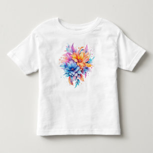 Aquarell-Blumen-Blumendesign-24683 Kleinkind T-shirt