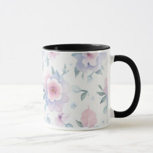 Aquarell-Blumen-Blumentasse Kaffeetasse