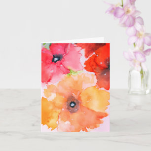 Aquarell Blumen Blüten Perfekte Karte