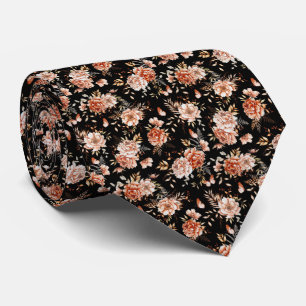 Aquarell-Blumen-Boho-Muster Krawatte