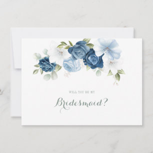 Aquarell-Blumen-Brautjungfer-Vorschlagskarte Einladung