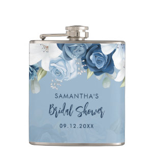 Aquarell-Blumen-Brautparty-Personalisiert Flachmann