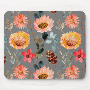 Aquarell Blumen Bunt Natur Süß Mousepad