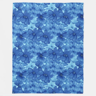 Aquarell-Blumen-Cozy-Komfort und Stil Fleecedecke