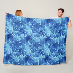 Aquarell-Blumen-Cozy-Komfort und Stil Fleecedecke
