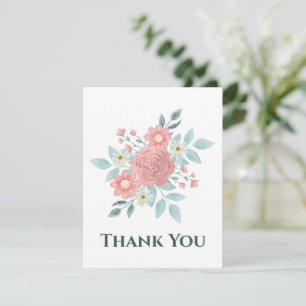 Aquarell-Blumen-Dankeskarten Dankeskarte