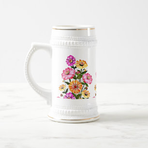 Aquarell-Blumen-Design-34063 Bierglas