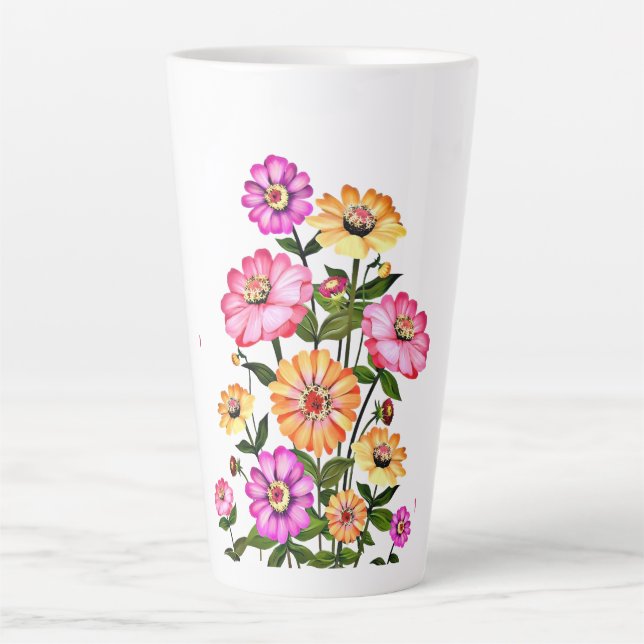 Aquarell-Blumen-Design-34063 Milchtasse (Vorderseite)