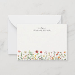 Aquarell-Blumen-elegante-schicke Notizkarte Mitteilungskarte