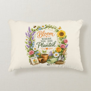 Aquarell-Blumen-Garten-Inspirationsdesign Dekokissen
