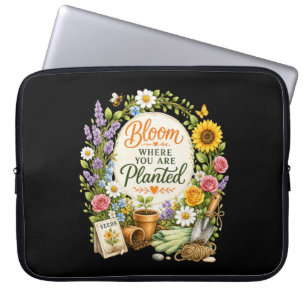 Aquarell-Blumen-Garten-Inspirationsdesign Laptopschutzhülle