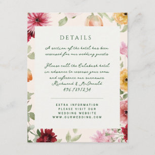 Aquarell Blumen Garten Salbei Grün Hochzeit Begleitkarte
