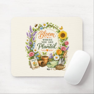 Aquarell-Blumen-Gartenbau-Inspirationsdesign Mousepad