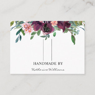 Aquarell-Blumen-Haarklammer-Haarspange-Displaykart Visitenkarte