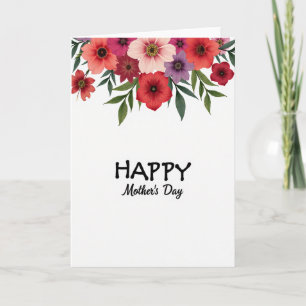 Aquarell-Blumen-Happy-Karte Karte