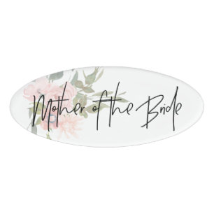 Aquarell-Blumen-Hochzeit-Mutter der Braut Namenschild