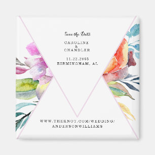 Aquarell-Blumen-Hochzeit-Save-the-Date-Website Magnet