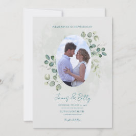 Aquarell-Blumen-Hochzeitseinladung Einladung