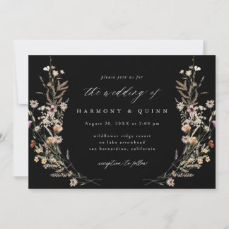 Aquarell-Blumen-Hochzeitseinladung Einladung