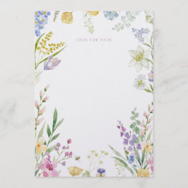 Aquarell-Blumen Hochzeitseinladung zur Vorabanzeig Einladung