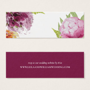 Aquarell-Blumen-Hochzeitswebsite RSVP