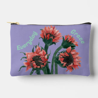 Aquarell-Blumen in einer Vase Zubehörtasche