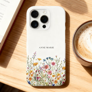 Aquarell-Blumen-iPhone 16 Pro-Hülle personalisiert iPhone 16 Pro Hülle