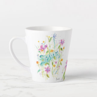 Aquarell-Blumen-Kaffee-Tee-China-Tasse Milchtasse