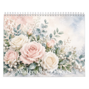 Aquarell-Blumen-Kalender Kalender