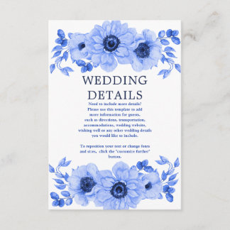 Aquarell Blumen Moderne Botanische Hochzeit Begleitkarte