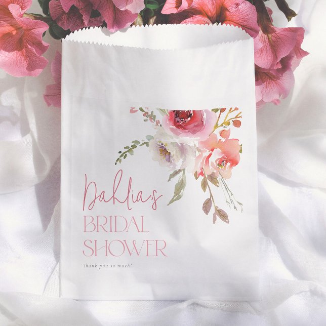 Aquarell-Blumen Moderne Brautparty Geschenktütchen (Von Creator hochgeladen)