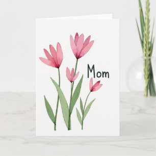 Aquarell-Blumen-Mutter-Karte Karte