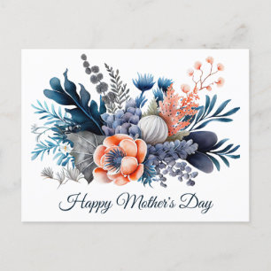 Aquarell-Blumen-Muttertag Feiertagspostkarte