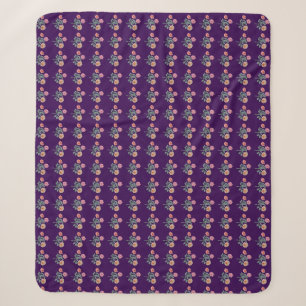 Aquarell Blumen Nahtloses Muster Sanfte Pastelltön Sherpadecke