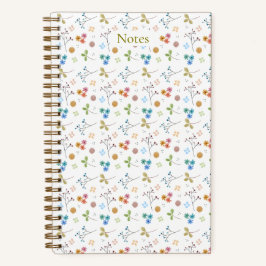 Aquarell-Blumen-Notizbuch - Gelb Notizbuch