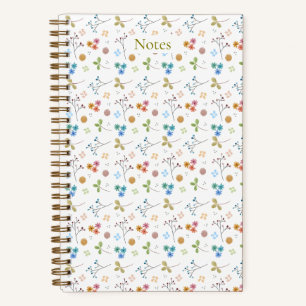 Aquarell-Blumen-Notizbuch - Gelb Notizbuch