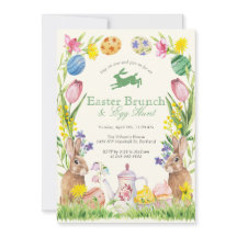 Aquarell-Blumen-Oster-Brunch-Ei-Hase-Teekanne