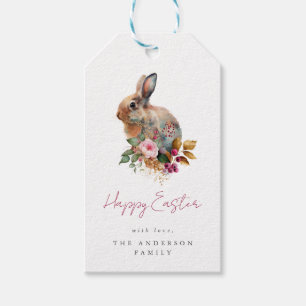 Aquarell-Blumen-Ostern Geschenkanhänger