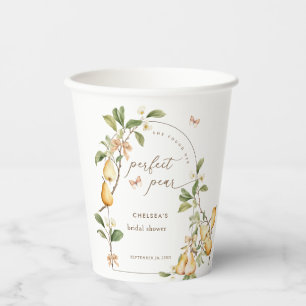 Aquarell Blumen Perfektes Paar Birnen Brautparty Pappbecher
