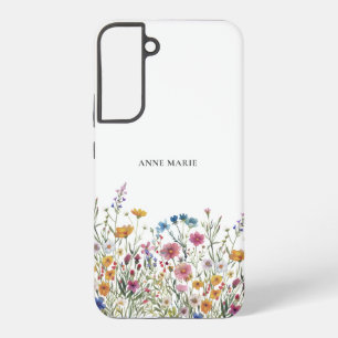Aquarell-Blumen personalisiert Samsung Galaxy Hülle