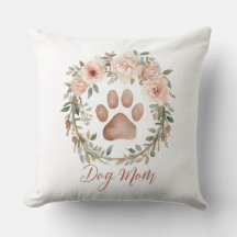 Aquarell-Blumen-Pfotenabdruck-Hundemutter-Heimdeko