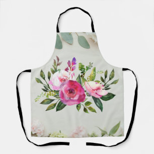 Aquarell-Blumen-Schürze Schürze
