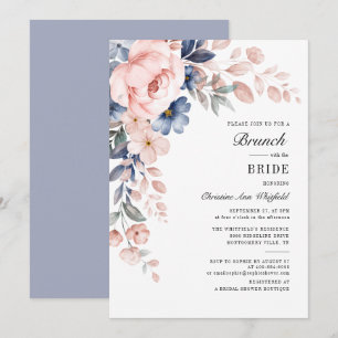 Aquarell-Blumen-Script-Bridal-Shower-Brunch Einladung
