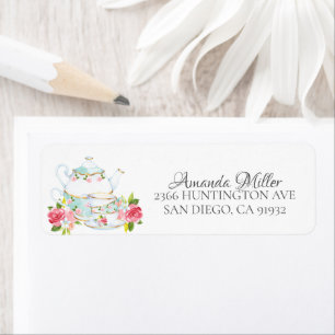 Aquarell-Blumen-Tea-Bridal-Shower