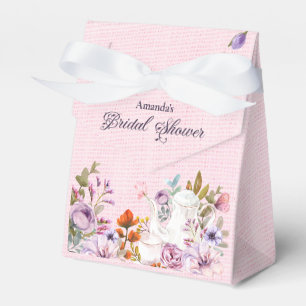 Aquarell-Blumen-Teeparty-Thema-Brautparty Geschenkschachtel