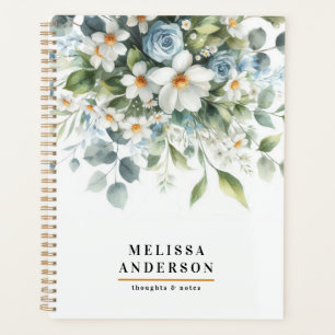 Aquarell-Blumen und -Blattwerk Modern elegant Planer