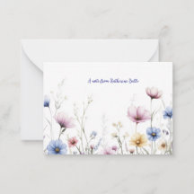 Aquarell-Blumen-Unterrand Wildblumen