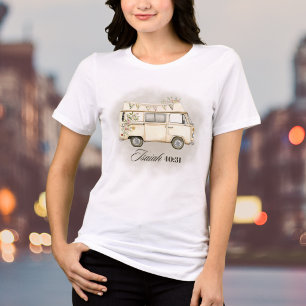 Aquarell Blumen Vintage Van mit Bibelvers Tri-Blend Shirt